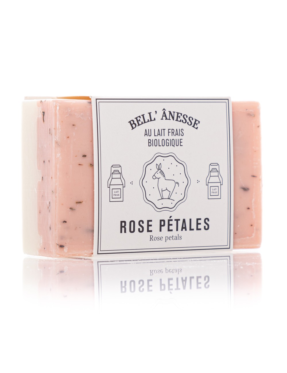 SAVON BI FACE AU LAIT D'ÂNESSE BIO ROSE EXFOLIANT