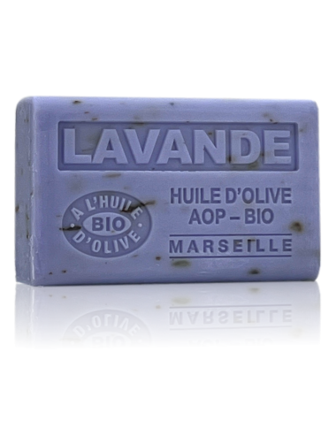 SAVON À L'HUILE D'OLIVE AOP-BIO LAVANDE BROYÉE