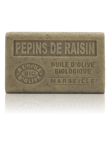 SAVON À L'HUILE D'OLIVE BIO PEPINS DE RAISIN EXFOLIANT