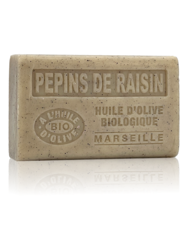 SAVON À L'HUILE D'OLIVE BIO PEPINS DE RAISIN EXFOLIANT