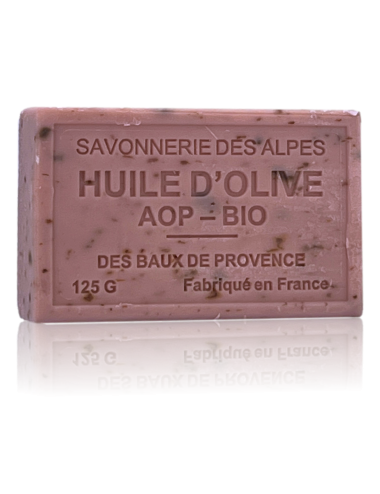 SAVON À L'HUILE D'OLIVE AOP-BIO ROSE PETALES EXFOLIANT